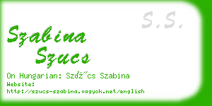 szabina szucs business card